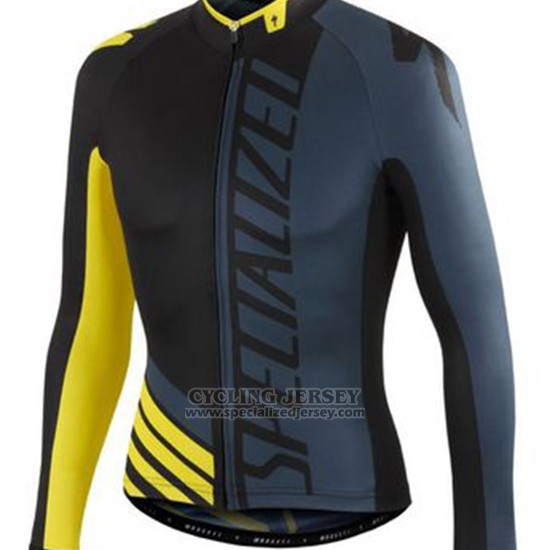 Men's Specialized RBX Sport Cycling Jersey Long Sleeve Bib Tight 2016 Black Yellow